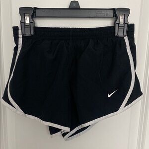 Nike Black and White Athletic Shorts Moisture-Wicking Design